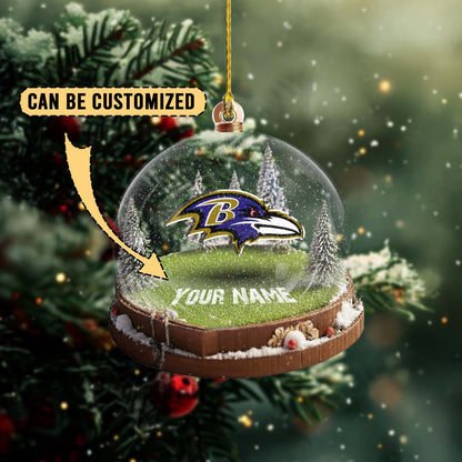 LIMITED EDITION - NEW CUSTOMIZED NFL28 BTR BALTIMORE RAVENS ACRYLIC ORNAMENT