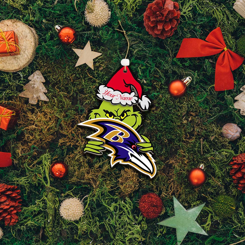 LIMITED EDITION - NEW CUSTOMIZED NFL28 BTR BALTIMORE RAVENS ACRYLIC ORNAMENT