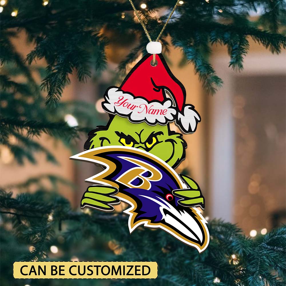 LIMITED EDITION - NEW CUSTOMIZED NFL28 BTR BALTIMORE RAVENS ACRYLIC ORNAMENT
