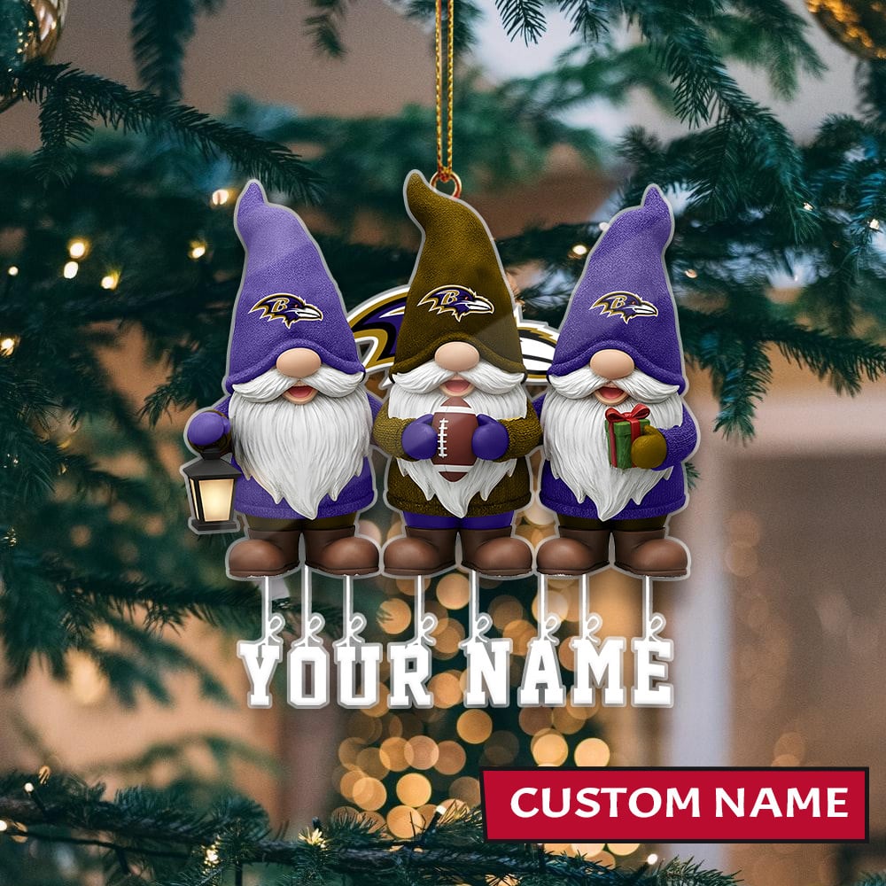 LIMITED EDITION - NEW CUSTOMIZED NFL28 BTR BALTIMORE RAVENS ORNAMENT