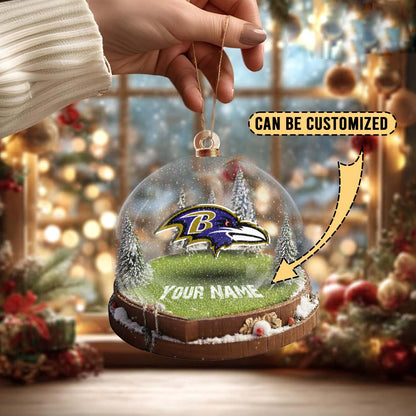 LIMITED EDITION - NEW CUSTOMIZED NFL28 BTR BALTIMORE RAVENS ACRYLIC ORNAMENT