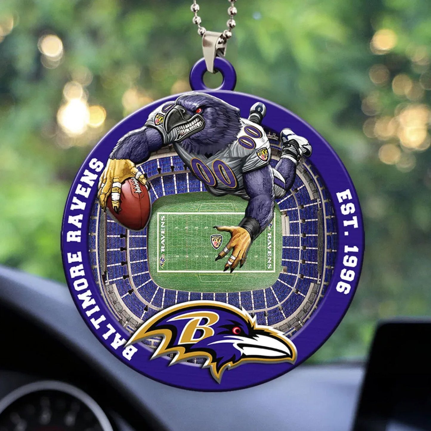 LIMITED EDITION - NEW CUSTOMIZED NFL28 BTR BALTIMORE RAVENS ORNAMENT