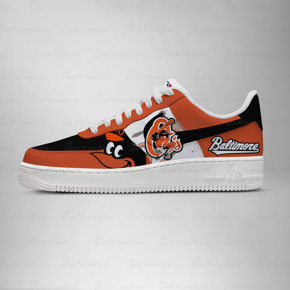 LIMITED EDITION - NEW CUSTOMIZED MLB25 BT ORIOLES AF1 SHOES