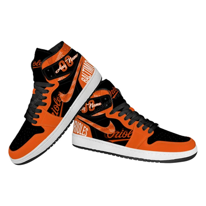LIMITED EDITION - NEW CUSTOMIZED MLB25 BT ORIOLES AIR JORDAN SNEAKERS