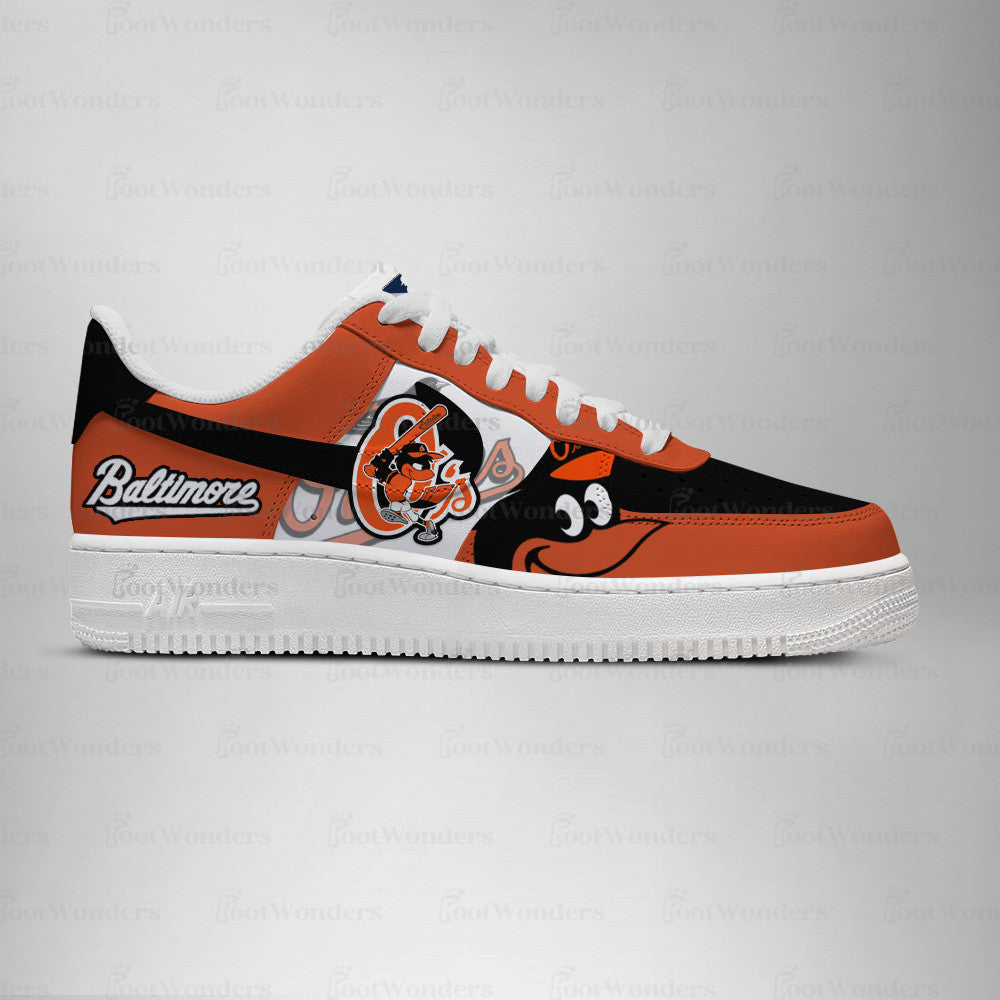 LIMITED EDITION - NEW CUSTOMIZED MLB25 BT ORIOLES AF1 SHOES