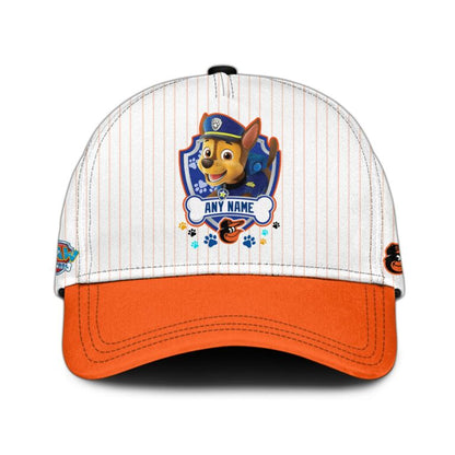 LIMITED EDITION - NEW CUSTOMIZED MLB25 BOS BALTIMORE ORIOLES x PAW PATROL BASEBALL JERSEY & CAP