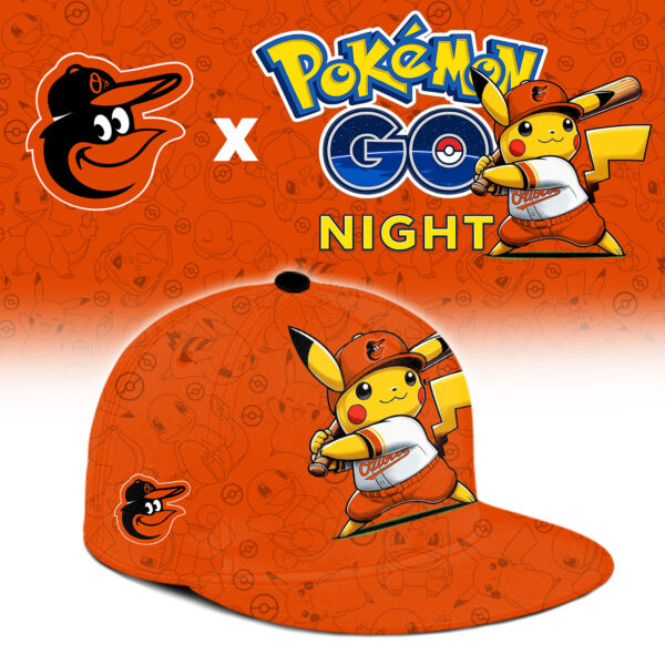 LIMITED EDITION - NEW CUSTOMIZED MLB25 BOS BALTIMORE ORIOLES x POKEMON BASEBALL JERSEY & CAP