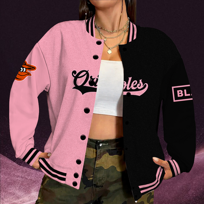 LIMITED EDITION - NEW CUSTOMIZED MLB25 BOS BALTIMORE ORIOLES SATIN VARSITY & BASEBALL JACKET