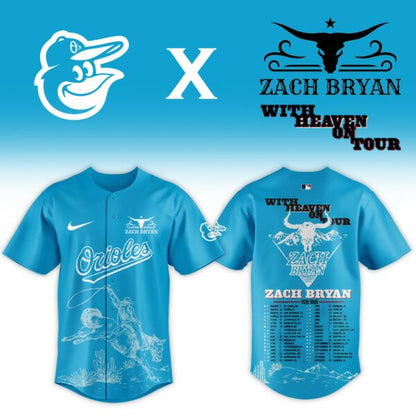 LIMITED EDITION - NEW CUSTOMIZED MLB25 BOS BALTIMORE ORIOLES x ZACH BRYAN BASEBALL JERSEY & CAP