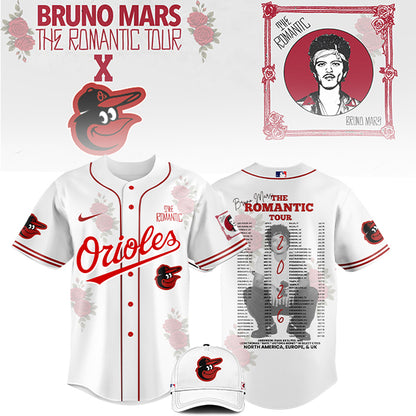 LIMITED EDITION - NEW CUSTOMIZED MLB25 BT ORIOLES x BRUNO MARS BASEBALL JERSEY & CAP