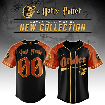 LIMITED EDITION - NEW CUSTOMIZED MLB25 BOS BALTIMORE ORIOLES x HARRY POTTER BASEBALL JERSEY