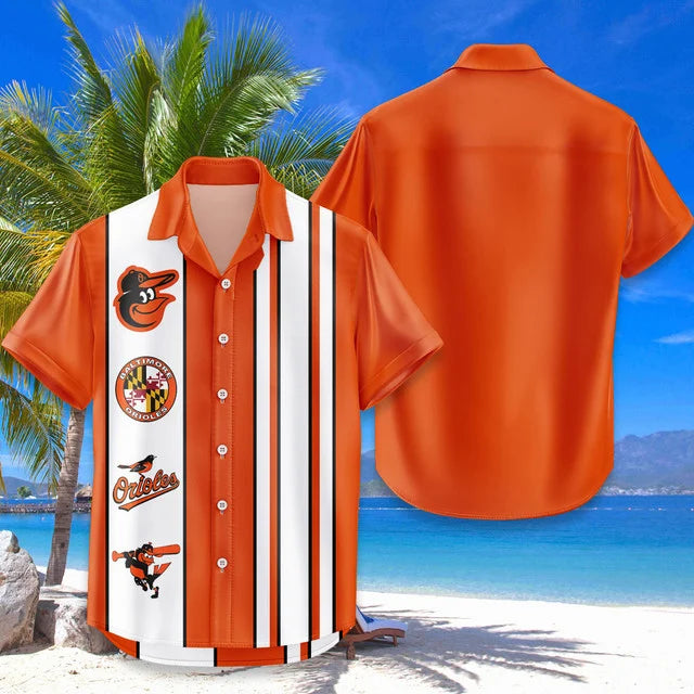 LIMITED EDITION - NEW CUSTOMIZED MLB25 BOS BALTIMORE ORIOLES UNISEX HAWAIIAN SHIRT