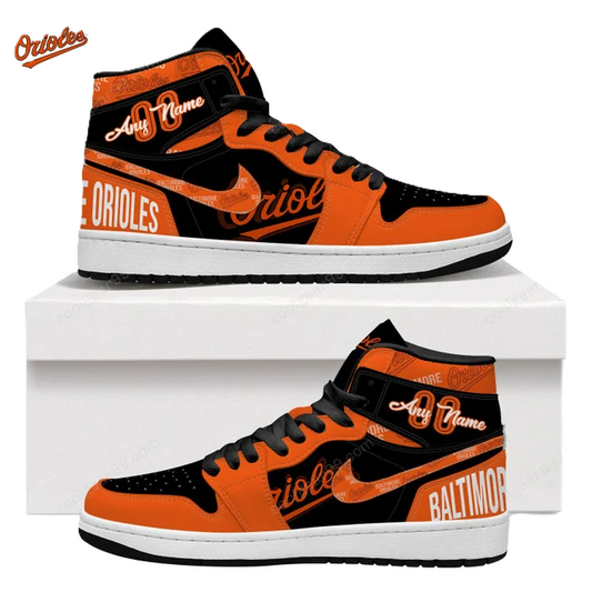 LIMITED EDITION - NEW CUSTOMIZED MLB25 BT ORIOLES AIR JORDAN SNEAKERS