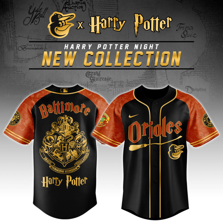 LIMITED EDITION - NEW CUSTOMIZED MLB25 BT ORIOLES x HARRY POTTER BASEBALL JERSEY & CAP