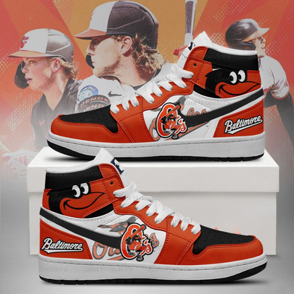 LIMITED EDITION - NEW CUSTOMIZED MLB25 BOS BALTIMORE ORIOLES AIR JORDAN SNEAKERS