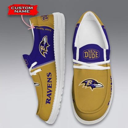 LIMITED EDITION - NEW CUSTOMIZED NFL28 BTR BALTIMORE RAVENS LOAFER SHOES