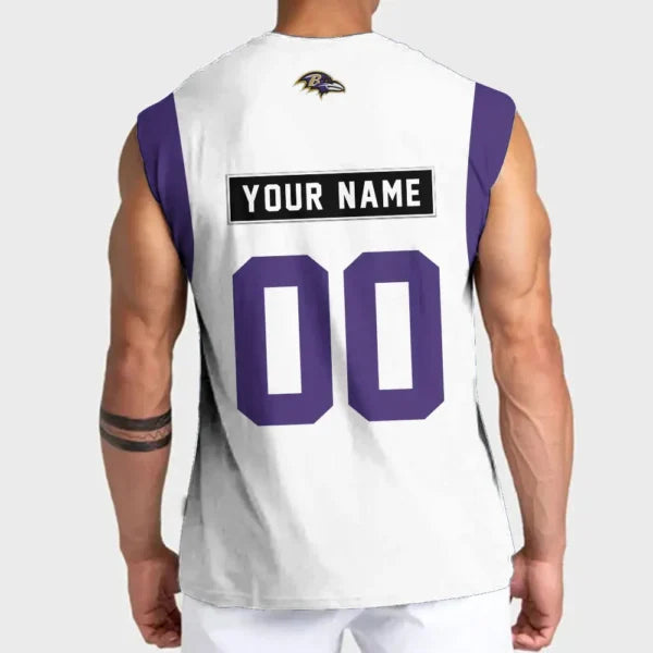 LIMITED EDITION - NEW CUSTOMIZED NFL28 BTR BALTIMORE RAVENS TANKTOP & GYM SHIRT