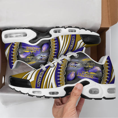 LIMITED EDITION - NEW CUSTOMIZED NFL28 BTR BALTIMORE RAVENS UNISEX AIR MAX PLUS SNEAKERS