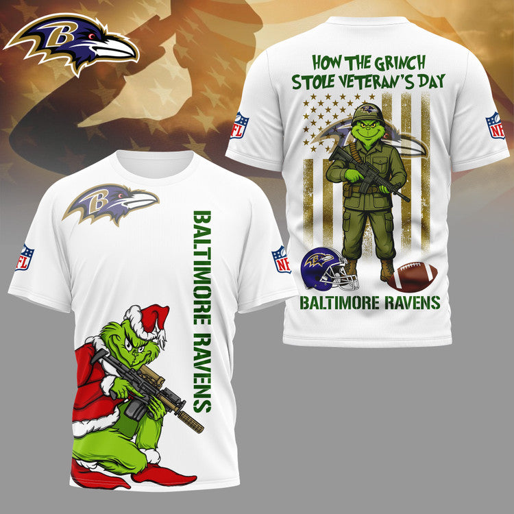 LIMITED EDITION - NEW CUSTOMIZED NFL28 BTR BALTIMORE RAVENS 3D SHIRT