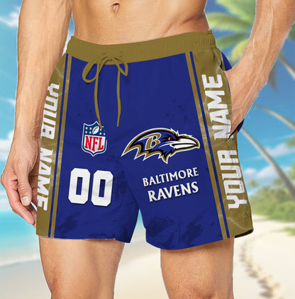 LIMITED EDITION - NEW CUSTOMIZED NFL28 BTR BALTIMORE RAVENS UNISEX SHORT PANTS