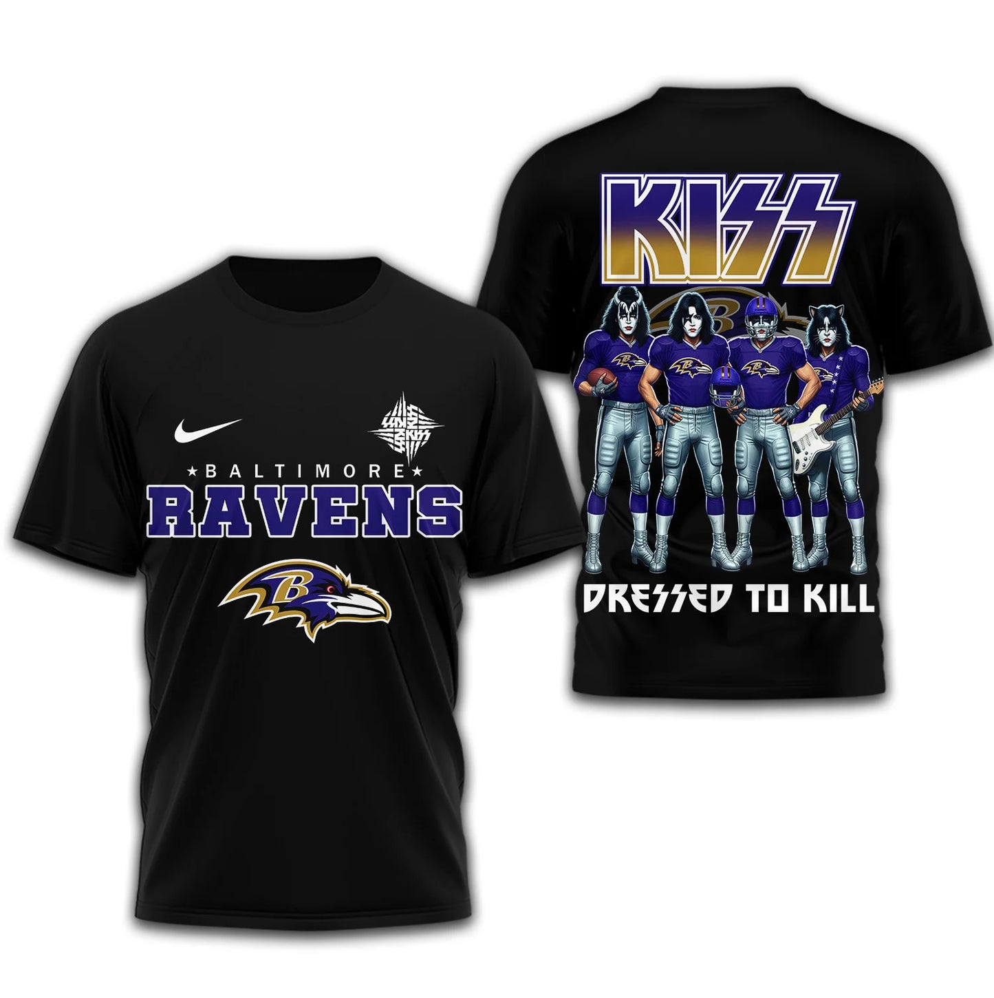 LIMITED EDITION - NEW CUSTOMIZED NFL28 BTR BALTIMORE RAVENS T-SHIRT | MULTIPLE COLORS AVAILABLE