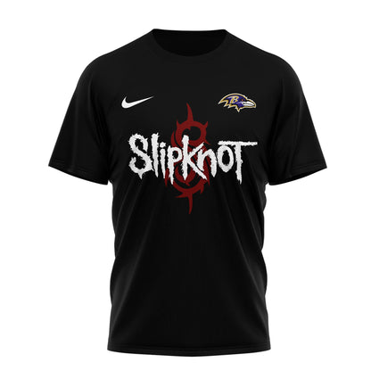 LIMITED EDITION - NEW CUSTOMIZED NFL28 BTR BALTIMORE RAVENS SLIPKNOT 3D SHIRT