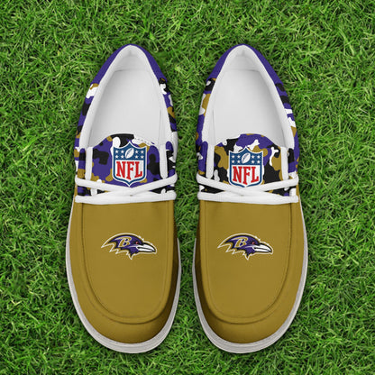 LIMITED EDITION - NEW CUSTOMIZED NFL28 BTR BALTIMORE RAVENS LOAFER SHOES