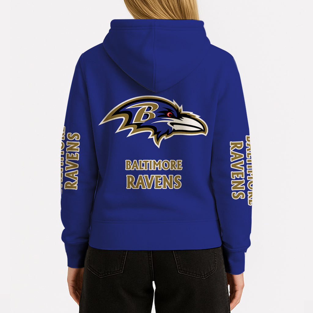 LIMITED EDITION - NEW CUSTOMIZED NFL28 BTR BALTIMORE RAVENS UNISEX HOODIE