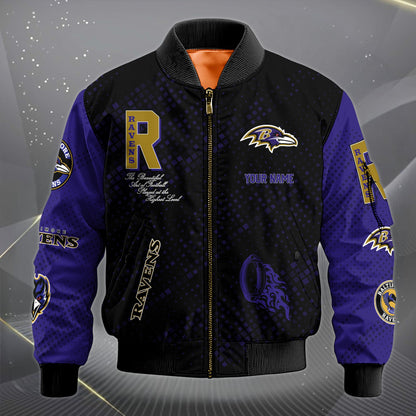 LIMITED EDITION - NEW CUSTOMIZED NFL28 BTR BALTIMORE RAVENS SATIN VARSITY JACKET & LONG PANTS