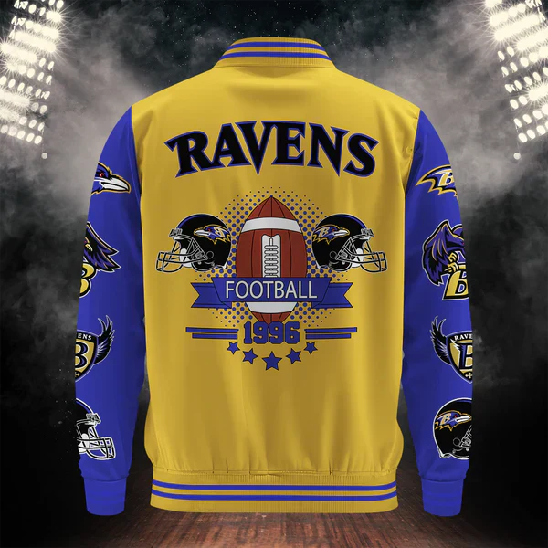LIMITED EDITION - NEW CUSTOMIZED NFL28 BTR BALTIMORE RAVENS BASEBALL JACKET