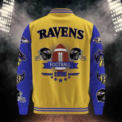 LIMITED EDITION - NEW CUSTOMIZED NFL28 BTR BALTIMORE RAVENS BASEBALL JACKET