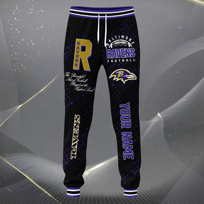 LIMITED EDITION - NEW CUSTOMIZED NFL28 BTR BALTIMORE RAVENS SATIN VARSITY JACKET & LONG PANTS