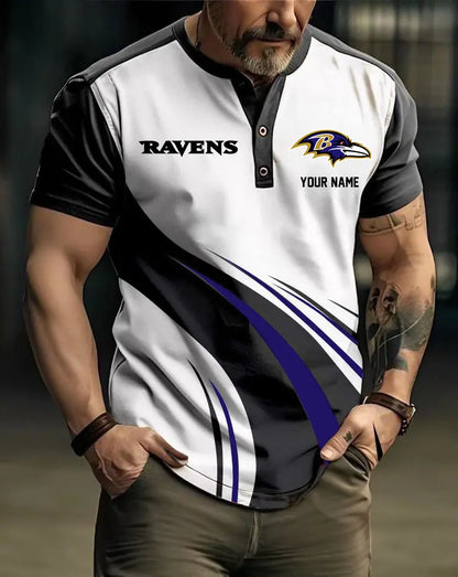 LIMITED EDITION - NEW CUSTOMIZED NFL28 BTR BALTIMORE RAVENS POLO SHIRT