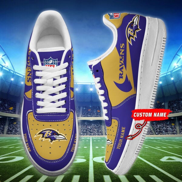 [SPECIAL OFFER] NEW CUSTOMIZED NFL28 BTR BALTIMORE RAVENS AF1 SNEAKERS