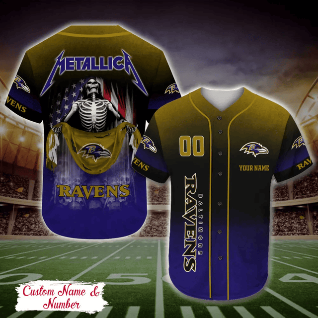 LIMITED EDITION - NEW CUSTOMIZED NFL28 BTR BALTIMORE RAVENS BASEBALL JERSEY