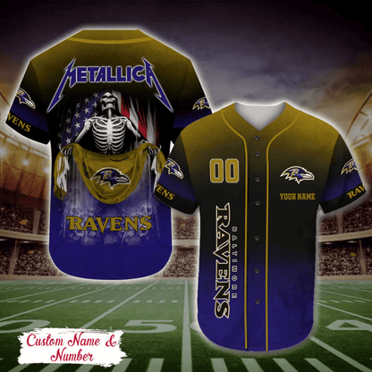 LIMITED EDITION - NEW CUSTOMIZED NFL28 BTR BALTIMORE RAVENS BASEBALL JERSEY