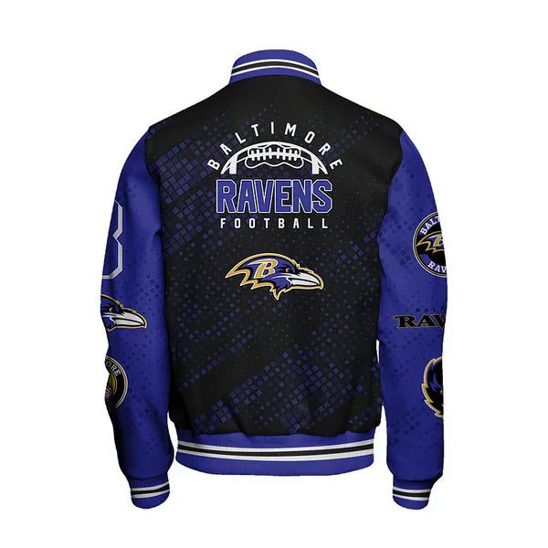LIMITED EDITION - NEW CUSTOMIZED NFL28 BTR BALTIMORE RAVENS SATIN VARSITY JACKET & BASEBALL JACKET