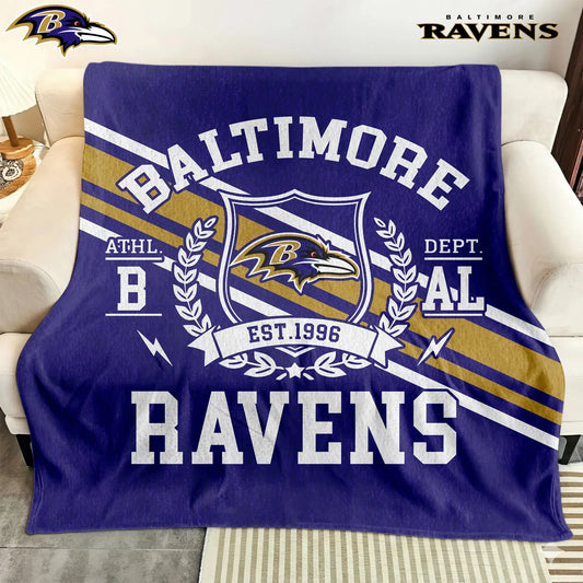 LIMITED EDITION - NEW CUSTOMIZED NFL28 BTR BALTIMORE RAVENS NORMAL & FLEECE BLANKET