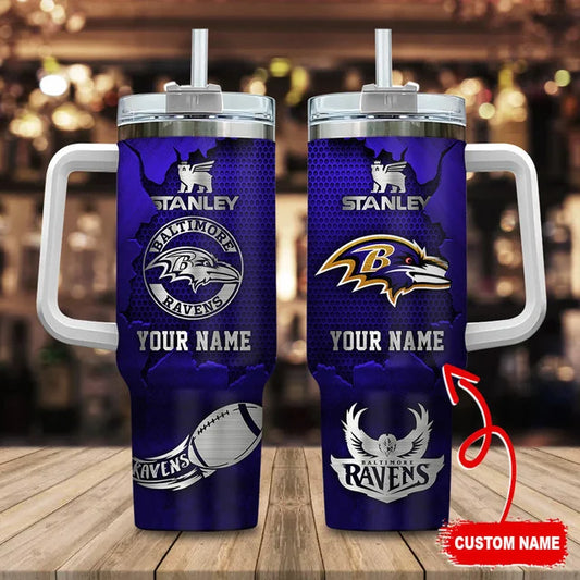 LIMITED EDITION - NEW CUSTOMIZED NFL28 BTR BALTIMORE RAVENS TUMBLER CUP