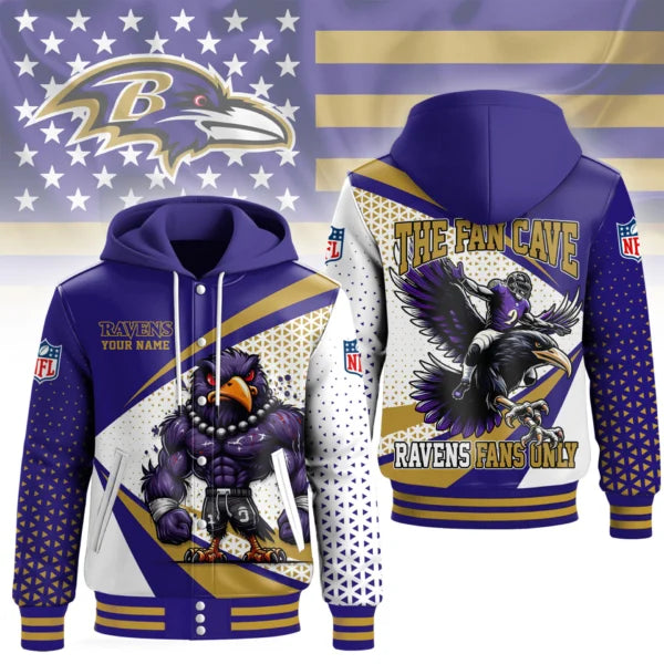 LIMITED EDITION - NEW CUSTOMIZED NFL28 BTR BALTIMORE RAVENS UNISEX T-SHIRT, POLO, HOODIE & JACKETS