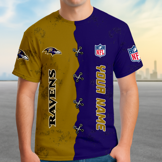 LIMITED EDITION - NEW CUSTOMIZED NFL28 BTR BALTIMORE RAVENS UNISEX T-SHIRT, POLO, HOODIE & JACKETS