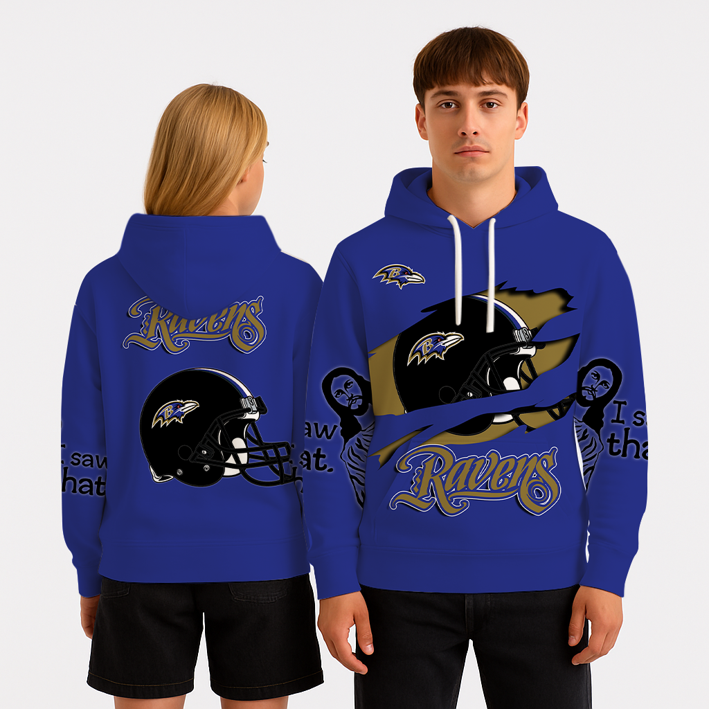 LIMITED EDITION - NEW CUSTOMIZED NFL28 BTR BALTIMORE RAVENS UNISEX T-SHIRT, POLO, HOODIE & JACKETS