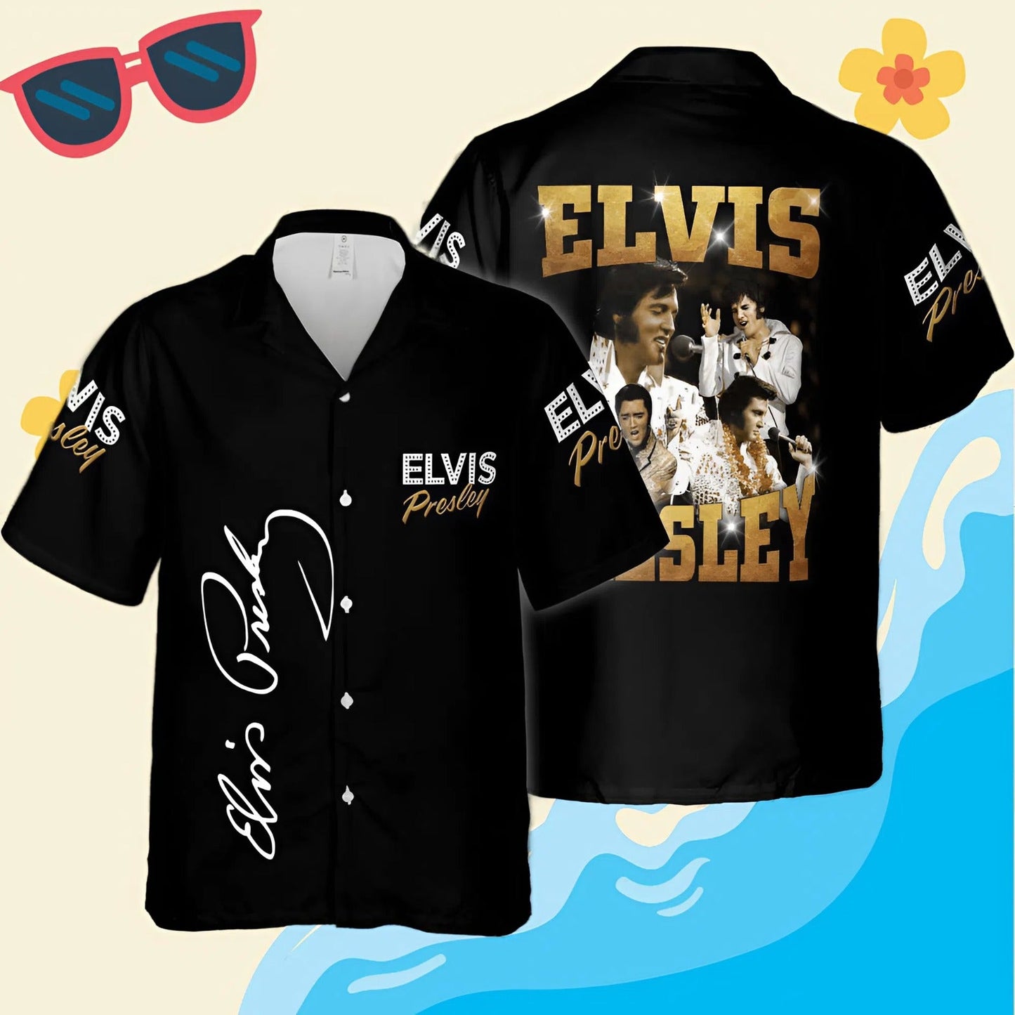 New Premium Elvis Presley  Unisex Hawaiian Shirt - EVPLCAO43
