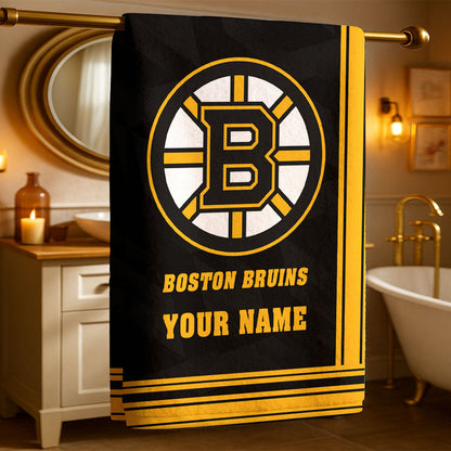 LIMITED EDITION - NEW CUSTOMIZED NHL18 BTB BOSTON BRUINS BEACH & BATH TOWEL