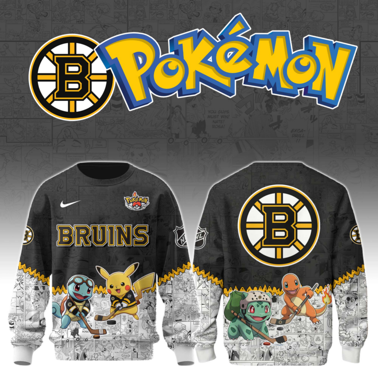 LIMITED EDITION - NEW CUSTOMIZED NHL02 BTB BOSTON BRUINS X POKÉMON T-SHIRT, SWEATSHIRT, HOODIE & ZIP HOODIE