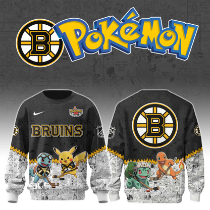 LIMITED EDITION - NEW CUSTOMIZED NHL02 BTB BOSTON BRUINS X POKÉMON T-SHIRT, SWEATSHIRT, HOODIE & ZIP HOODIE