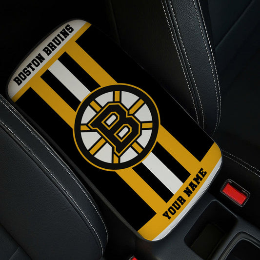 LIMITED EDITION - NEW CUSTOMIZED NHL18 BTB BOSTON BRUINS CAR ARMREST PAD COVER
