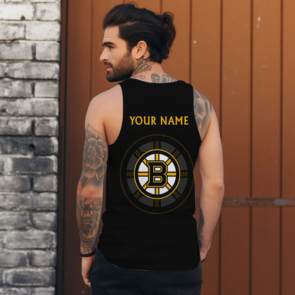 LIMITED EDITION - NEW CUSTOMIZED NHL02 BTB BOSTON BRUINS UNISEX TANK TOP