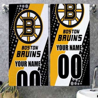 LIMITED EDITION - NEW CUSTOMIZED NHL02 BTB BOSTON BRUINS BEACH & BATH TOWEL