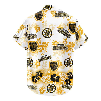 LIMITED EDITION - NEW CUSTOMIZED NHL02 BTB BOSTON BRUINS UNISEX HAWAIIAN SHIRT & SHORTS SET